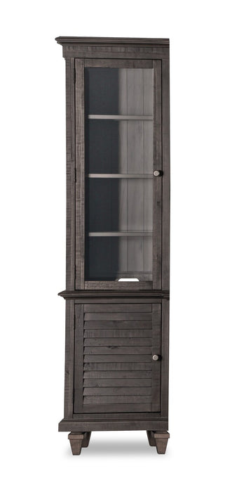 Baron 114\" Rustic 4-Piece Pine Entertainment Centre with Storage and Cable Management for TVs up to 70” - Weathered Charcoal