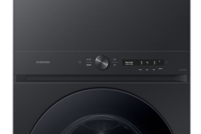 Samsung 5.3 Cu. Ft. Front-Load Steam Laundry Hub - Black Stainless Steel - WH46DBH550EVAC