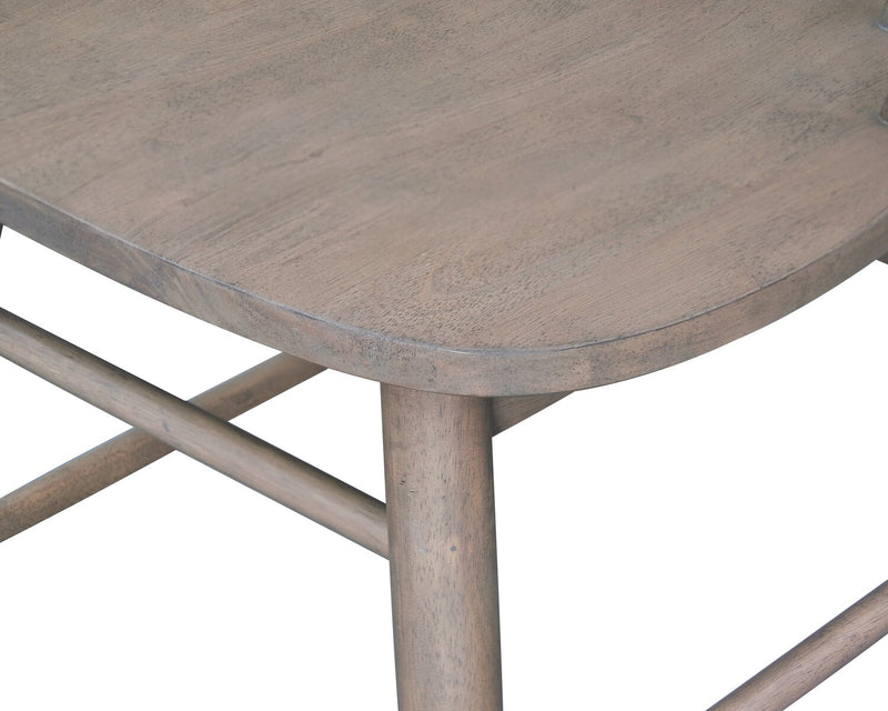 Remi Dining Chair with Curved Spindle-Back - Brown