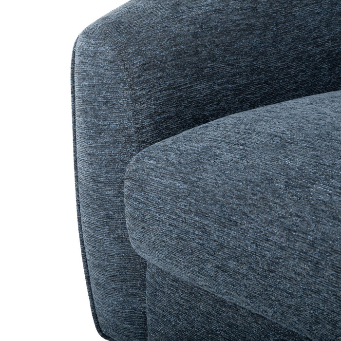 Rio 34.5\" Chenille Fabric Swivel Accent Chair - Blue