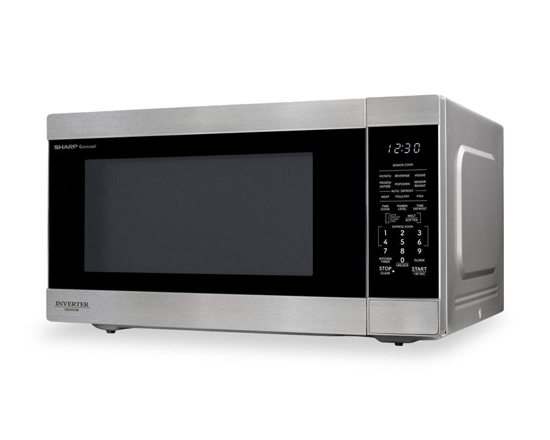 Sharp 2.2 Cu. Ft. Carousel® Countertop Microwave with Inverter Technology - Stainless Steel - SMC2264KSC