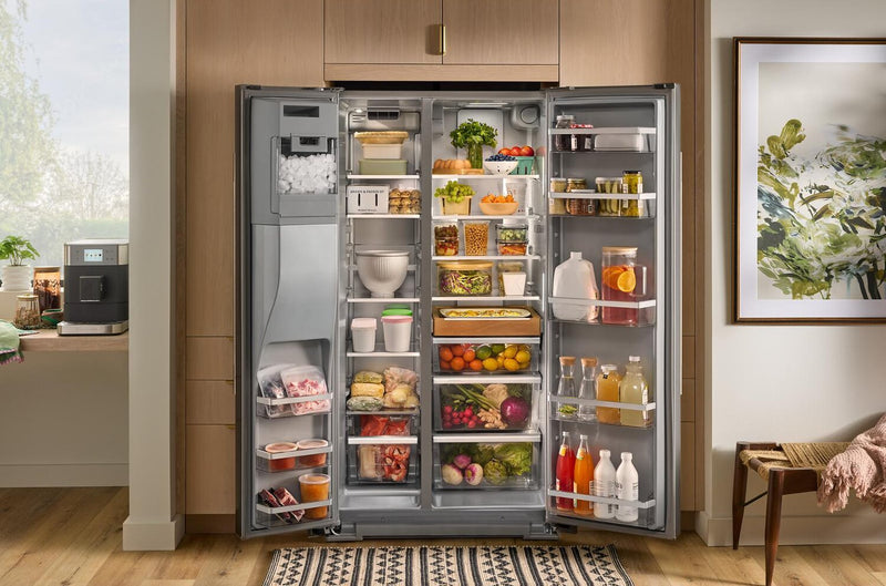 KitchenAid 36\" 29 Cu. Ft. Side-by-Side Refrigerator - Fingerprint Resistant Stainless Steel - KRSF536RPS