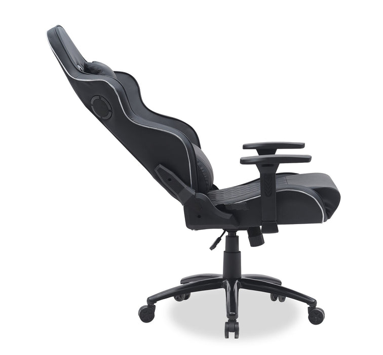 Falcon 30” Ergonomic Gaming Chair with Built-In Bluetooth Speakers & LED Lighting - Black