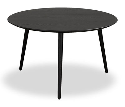 Viola 29.5" Modern Round Top Coffee Table – Black Ash | Table à café moderne Viola de 29,5 po avec dessus rond - frêne noir