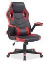 Phoenix  26.7\" Ergonomic Gaming Chair with Lumbar Cushion - Black & Red
