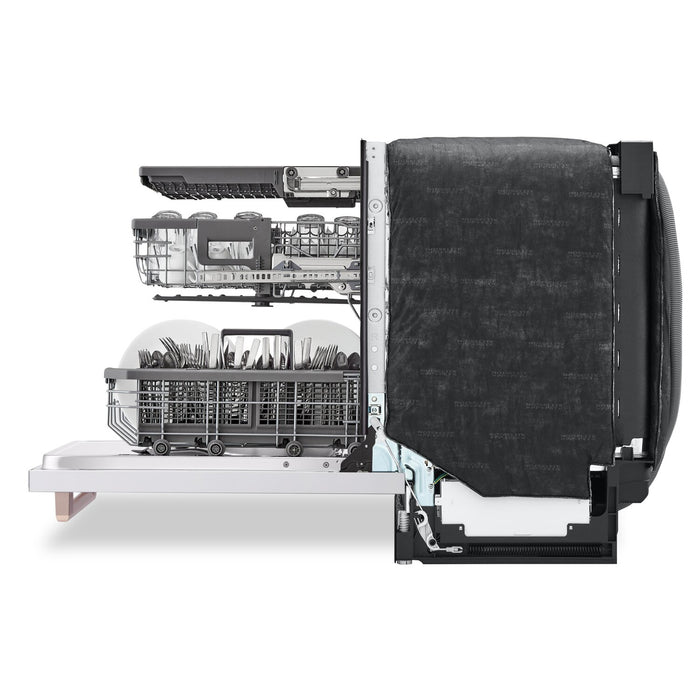 LG Studio 24\" 40 dBA Built-In Top-Control Smart Dishwasher - Essence White - SDWB24W3