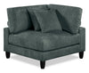 Lounge Modular 40\" Chenille Fabric Corner Chair - Grey