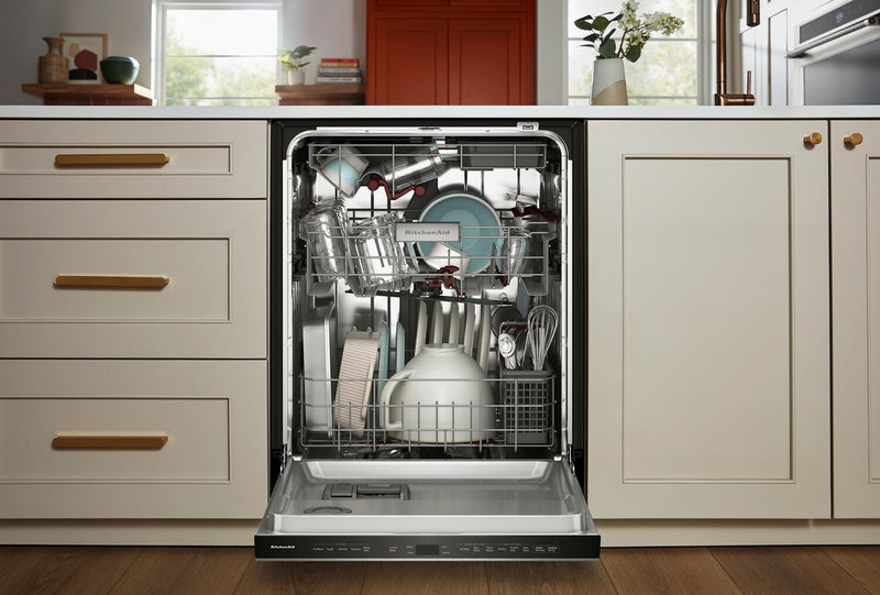 KitchenAid 24\" 44 dBA Dishwasher with 360° Max Jets™ Third Rack – PrintShield Stainless - KDPS724SPS