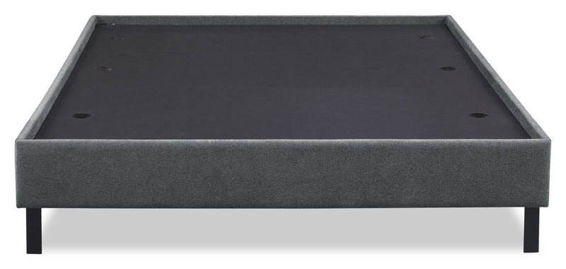 Amos Upholstered Platform Bed in Charcoal Fabric with Tufted Headboard - King Size