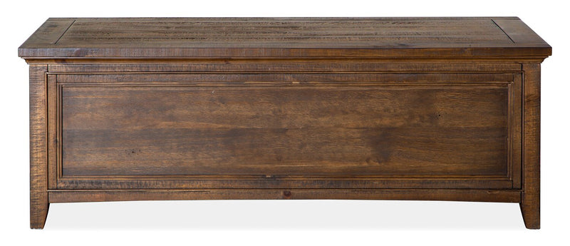 Hanson 50” Traditional Pine Lift Top Coffee Table with Storage and Casters - Toasted Nutmeg