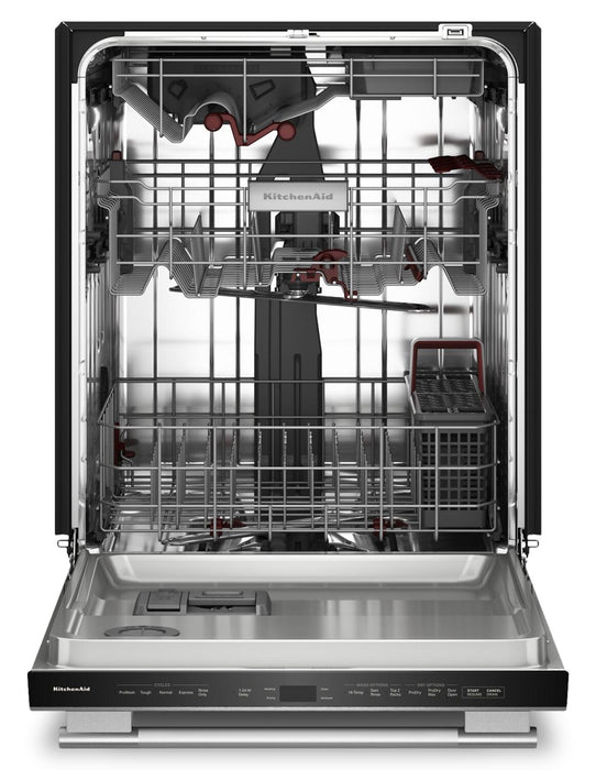 KitchenAid 24\" 44 dBA Dishwasher with 360° Max Jets™ Third Rack - PrintShield™ Stainless - KDTS724SPS
