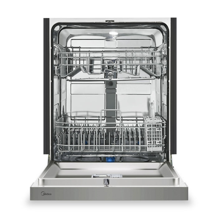 Midea 24\" Front-Control Dishwasher with Interior Light - MDF24P2BST