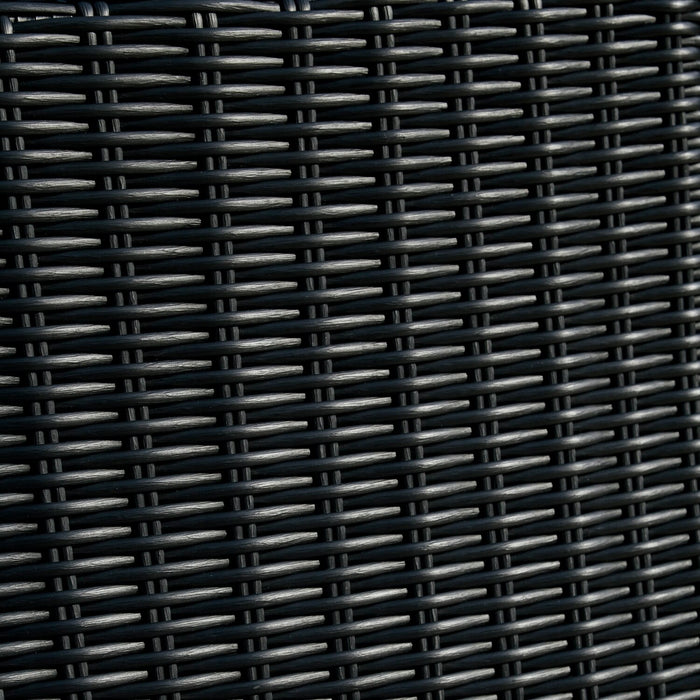 Jasper Outdoor Patio Armless Chair - Resin Wicker, Nuvella Fabric, UV & Weather Resistant - Grey/Black