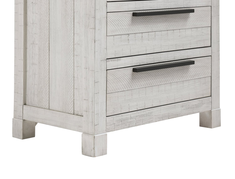 Haven Bedside 3-Drawer Nightstand with USB Port, 26\"W x 28\"H - White