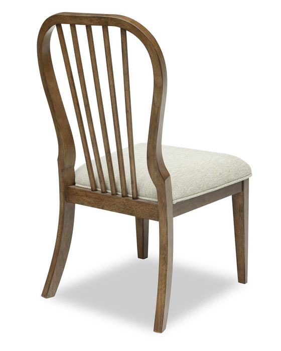 Clara Dining Chair with Polyester Fabric, Spindle-Back - Brown