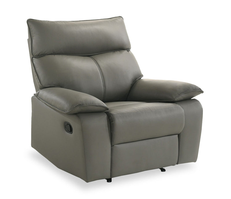 Matteo 42\" Genuine Leather Reclining Chair - Aviarah Grey