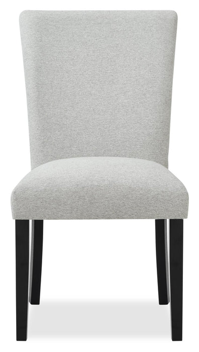 Burk 7pc Dining Set with Table & 6 Chairs, Resin Marble-Look Top, 72\"W - Black/White