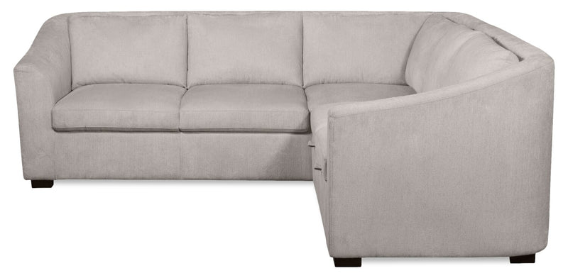 Envy 2-Piece Chenille Fabric Right-Facing Sleeper Sectional - Fog Grey