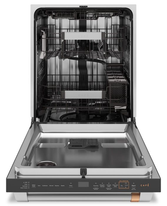 Café 24\" 44 dBA Smart Top-Control CustomFit Dishwasher with Third Rack - Stainless Steel - CDT858P2VS1