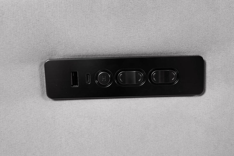 Cindy Crawford Home Newport 6-Piece Faux Suede Power Reclining Sectional with Armless Reclining Chair - Grey