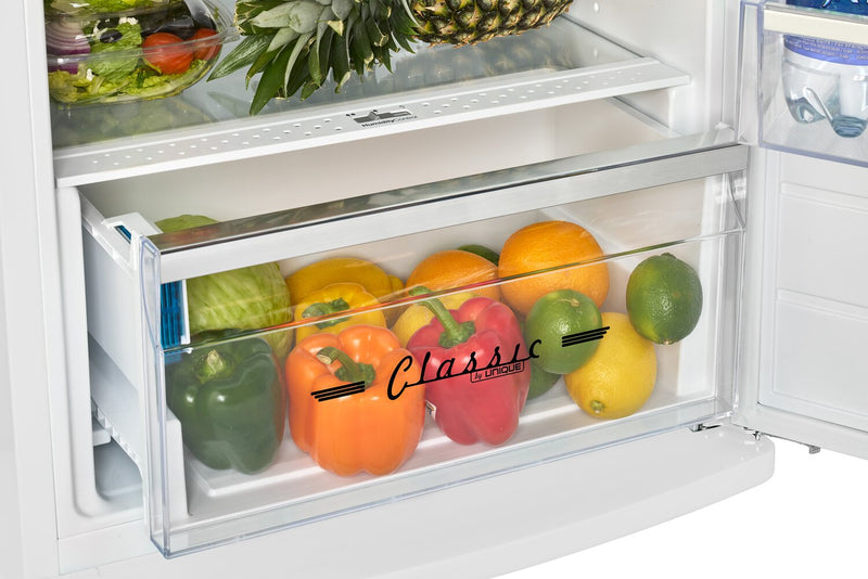 Unique Classic Retro 24\" 11 Cu Ft. Top Freezer Refrigerator – Marshmallow White - UNQ-310L W TM