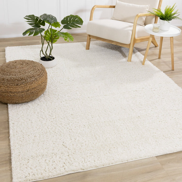 Pascal Cream Shag Area Rug - 5'3\" x 7'7\"
