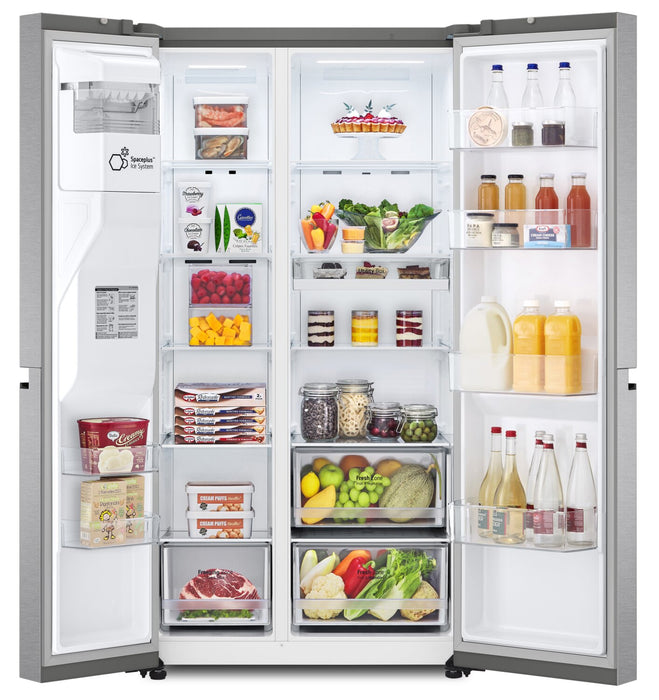 LG 36\" 23 Cu. Ft. Side-by-Side Counter-Depth Refrigerator - Platinum Silver - LS23C4230V
