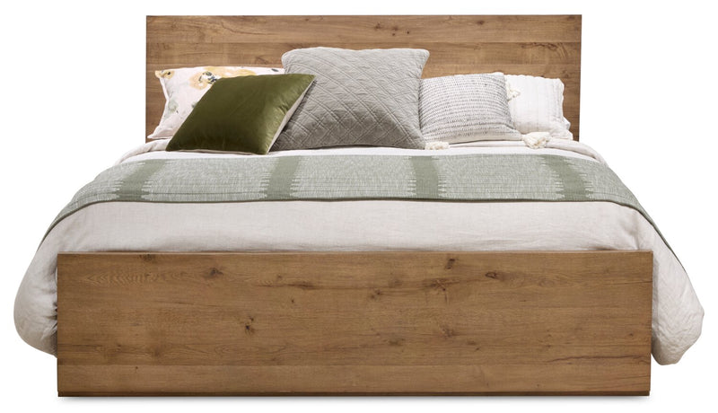 Henri 6pc Bedroom Set with Bed, Dresser, Mirror & Nightstand, Wood, Brown - King Size