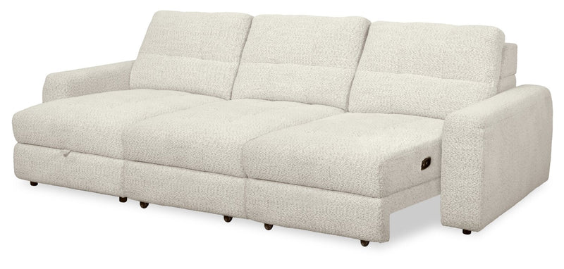 Scott Living Elevate Modular 3-Piece Left-Facing Chenille Fabric Power Sliding Sectional - Beige