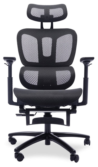 Sealy® Diego 26.3” Adjustable Office Chair with Mesh Padding & Footrest - Black