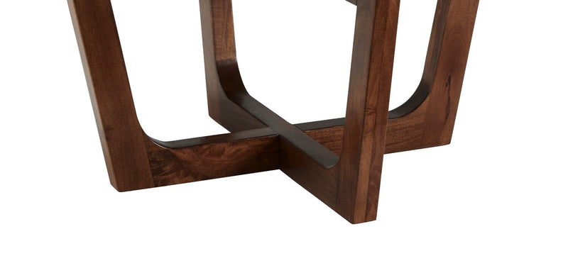 Haydon 36” Modern Coffee Table with Natural Marble - Warm Brown