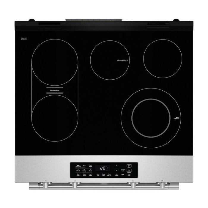 Maytag 30\" 5.3 Cu. Ft. Slide-In Electric Range with No Preheat Air Fry - Fingerprint Resistant Stainless Steel - YMSES7030SZ