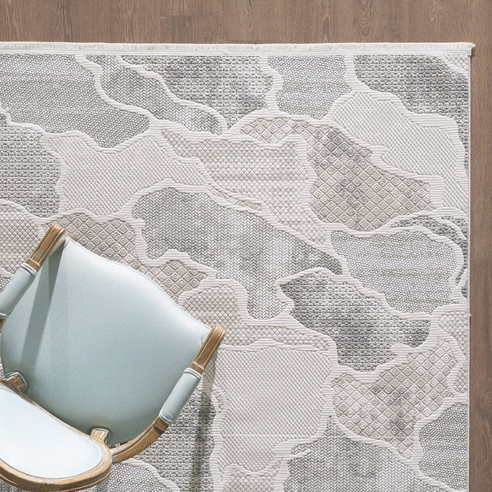 Cove Waves Grey Area Rug - 5'3\" x 7'7\"