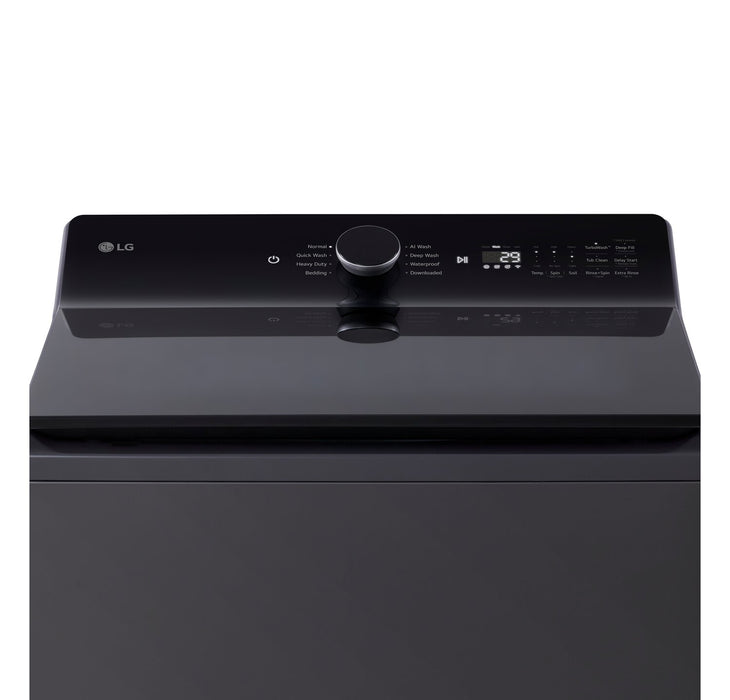 LG 6.1 Cu. Ft. Smart Top-Load High-Efficiency Washer - Black Steel - WT8405CB