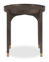 Neeva 24\" Modern Round End Table - Dark Brown Birch