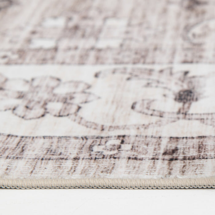 Aylin Ivory Washable Area Rug - 5’ x 7’