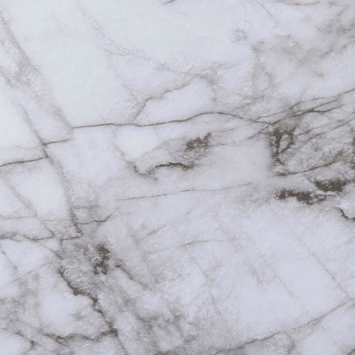 Easton 42\" Modern 3-Pack Coffee + 2 End Tables - Marble Look with Black Metal Legs