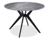 Luka Dining Table with Sintered Stone Top, Metal Base - 43.5\"W Round – Grey