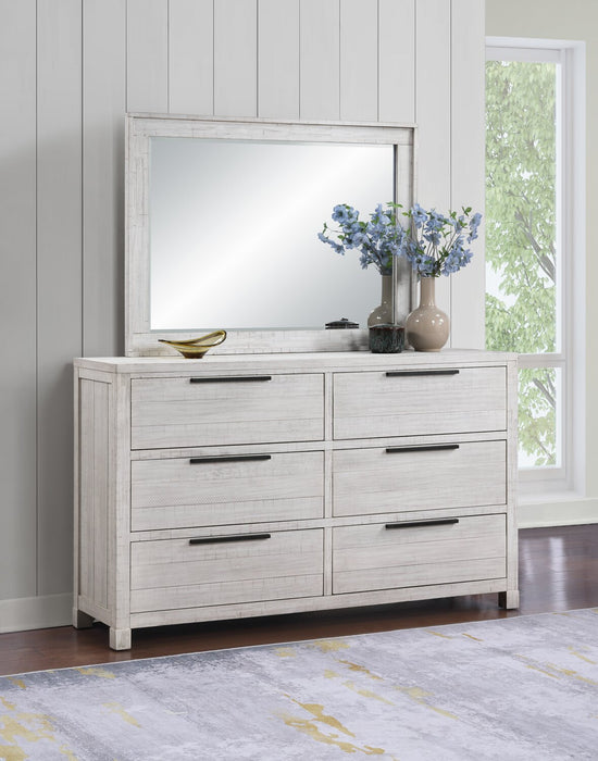 Haven Bedroom 6-Drawer Dresser, 65\"W x 39\"H - White
