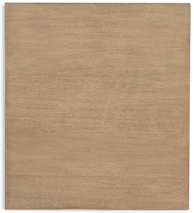 Wells 24\" Solid Wood End Table with Storage and Shelf - Two Tone Brown