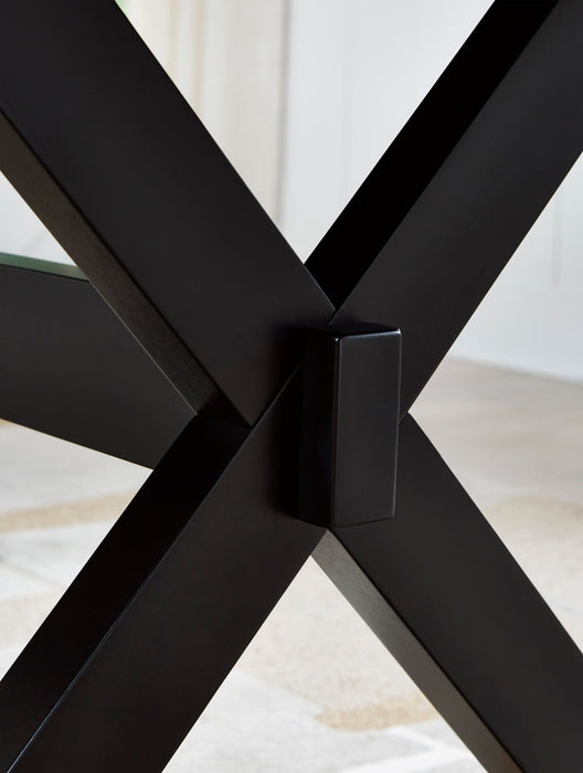 Raven Dining Table, 60-78\"W Self-Storing Butterfly Leaf Extension - Two-Tone Black & Brown