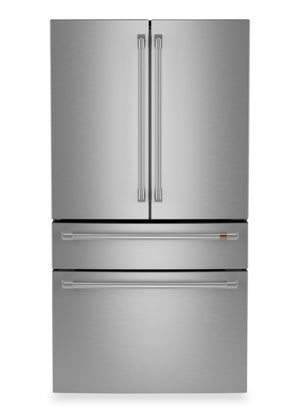Café 36” 23.2 Cu. Ft. Smart Counter-Depth 4-Door French Door Refrigerator – Stainless Steel - CJE23DP2WS1