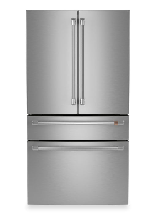 Café 36” 23.2 Cu. Ft. Smart Counter-Depth 4-Door French Door Refrigerator – Stainless Steel - CJE23DP2WS1
