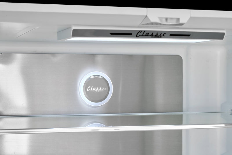 Classic Retro by Unique 36\" 21.4 Cu. Ft. Counter-Depth Refrigerator - Midnight Black - UGP-595L B AC