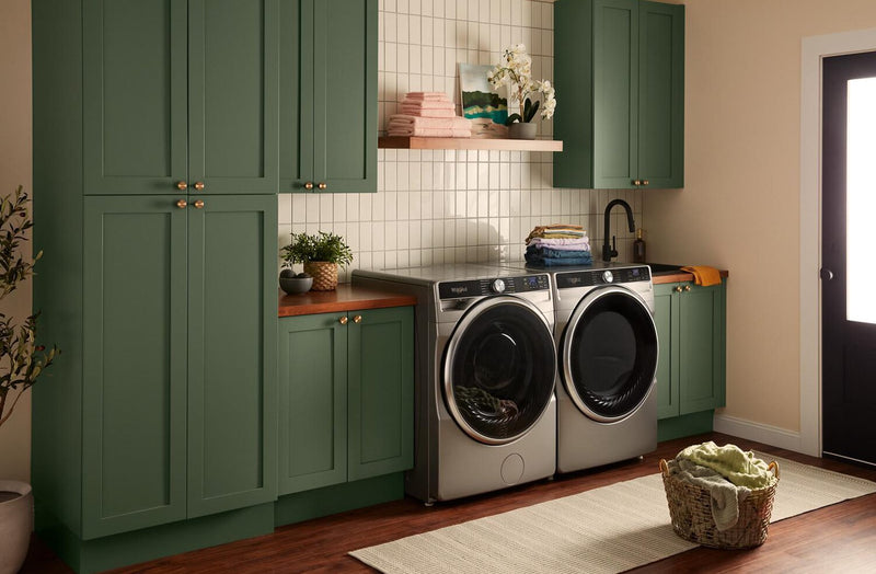 Whirlpool 5.8 Cu. Ft. Front-Load Washer with FreshFlow™ Vent System and 7.4 Cu. Ft. Electric Dryer