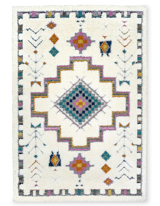 Ellis Multi-Colour Geometric Shag Area Rug - 7'11\" x 10'10\"