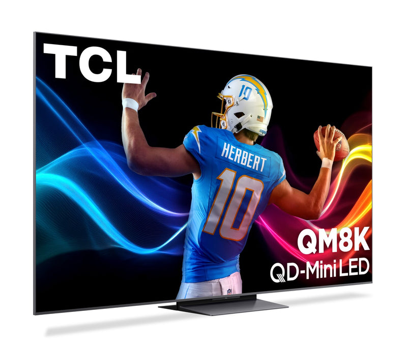 TCL 85\" QM8K QLED QD Mini-LED 4K UHD Smart Google TV (85QM8K) – 2025 Model