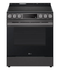 LG 6.3 Cu. Ft. Smart Electric Range with Air Fry – Black Stainless Steel - LSEL6333ZE