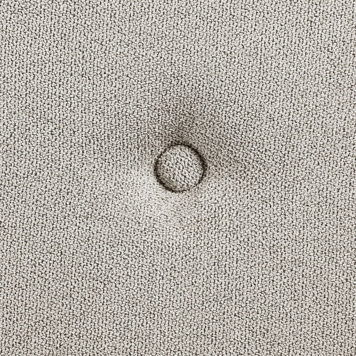 Winnipeg 17.5\" Round Fabric Storage Ottoman - Grey