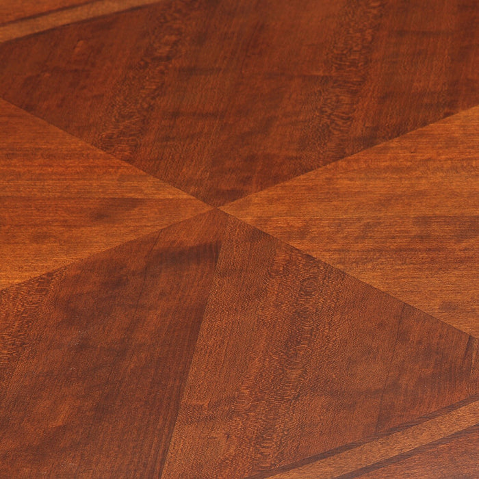 Kerwin 50\" Traditional Oval Coffee Table with Shelf and Casters - Cherry